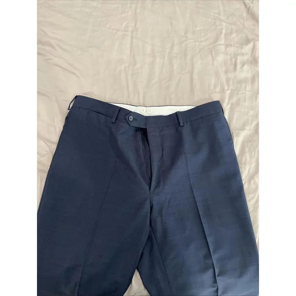 NORDSTROMS MENS BLUE DRESS PANTS WOOL AND MOHAIR 36x28 GREAT CONDITION!